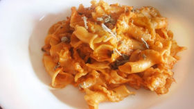 Campanelle with Braised Cabbage, Mustard and Sage / Vegetarian Romanian Pasta recipe